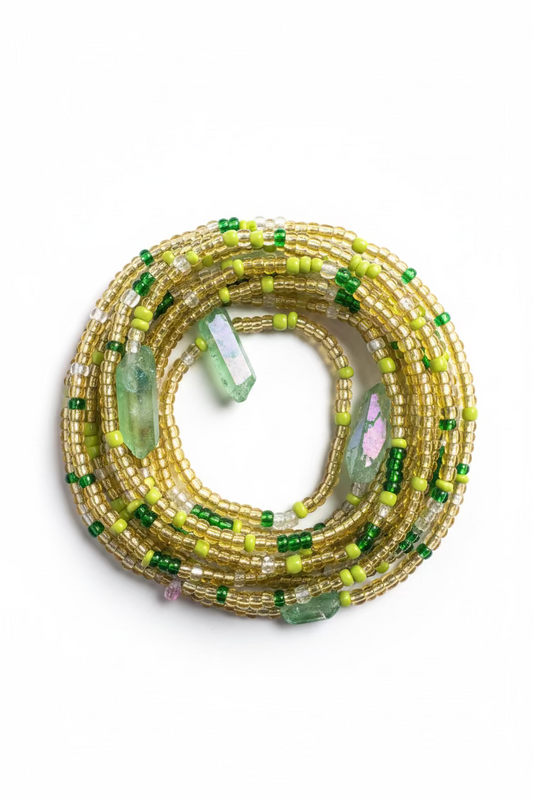 Green quartz waist beads